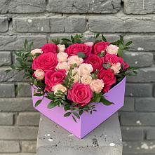Цветочная композиция из Розы в коробке в Новосокольниках