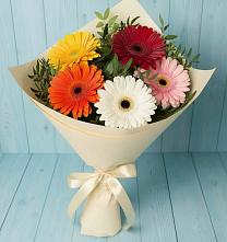 Букет цветов из:  Герберы #REPLACE_PRED# Новосокольниках