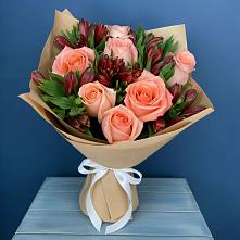 Букет цветов из:  Розы и Альстромерии #REPLACE_PRED# Новосокольниках