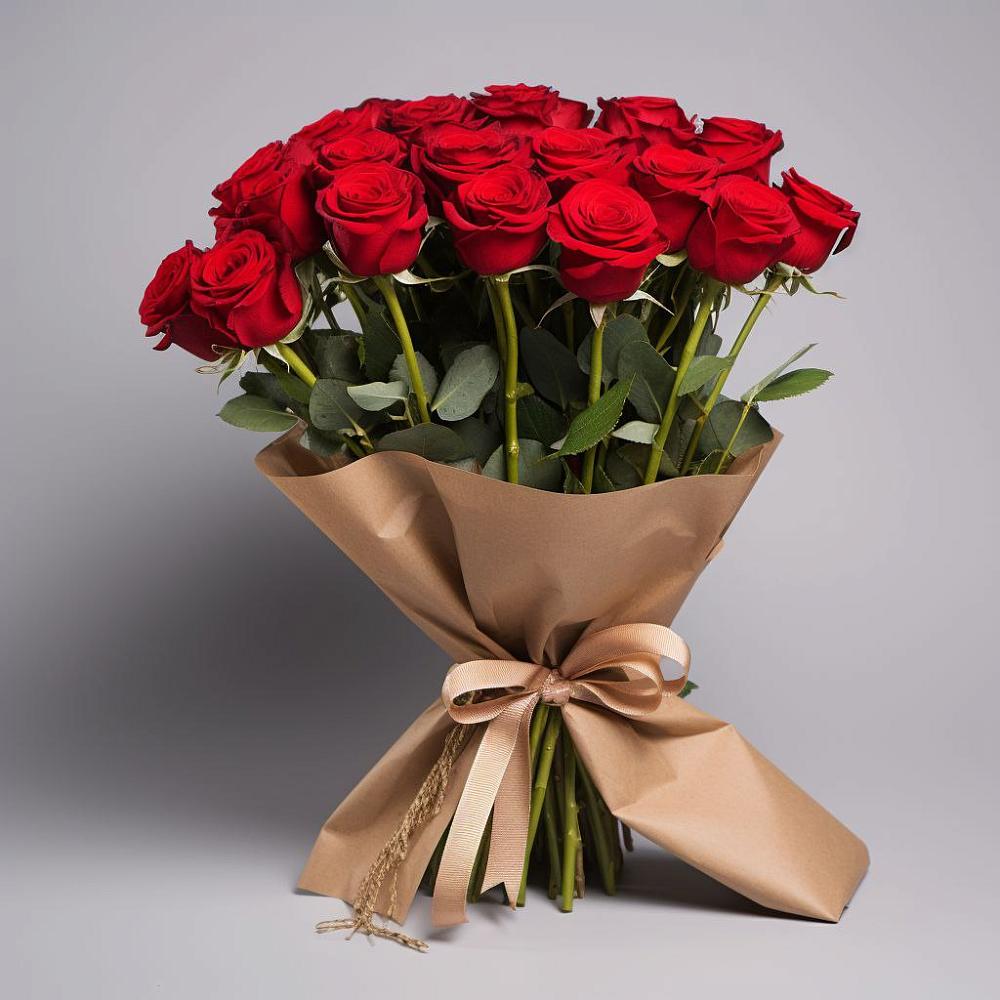 Букет 21 Красная роза Эдлесс Лав в Новосокольниках