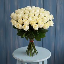 Букет 51 Белая роза Эдлесс Лав в Новосокольниках