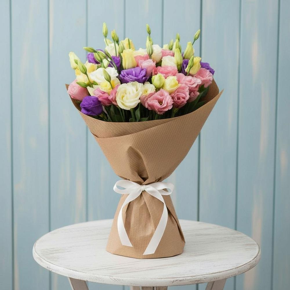 Букет цветов из: Лизиантусы в Новосокольниках