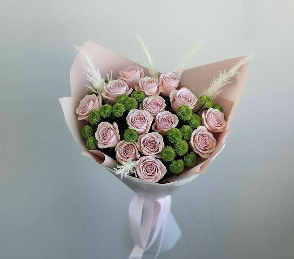 Букет цветов из: Розы и Хризантемы в Новосокольниках