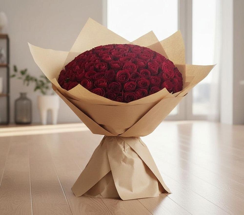 Букет 101 Красная роза в Новосокольниках